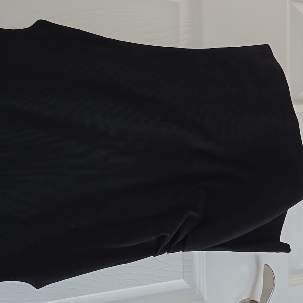 Zara Ribbed Draped Black Women's Top XL NWT Sold Out - Picture 3 of 7